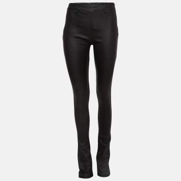Pre Owned Retrofete Black Stretch Rayon Flared Pants XXS