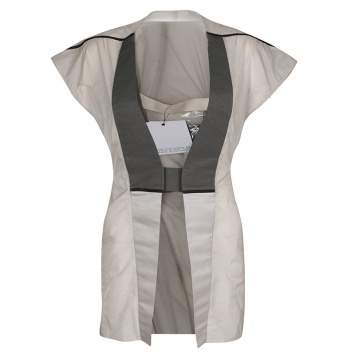 Pre Owned Rick Owens Colorblock Nylon Carapace Cap Sleeve Vest S