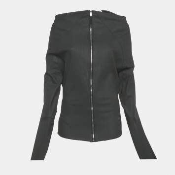 Pre Owned Rick Owens Midnight Blue Denim Fitted Top M