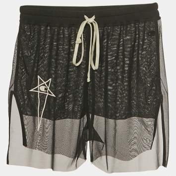 مملوكة مسبقًا شورت ريك أوينز مع تشامبيون شفاف تول أسود مقاس ميديم (متوسط)