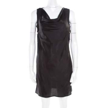 Pre Owned Rick Owens Black Harness Detail Sleeveless Tunic S
