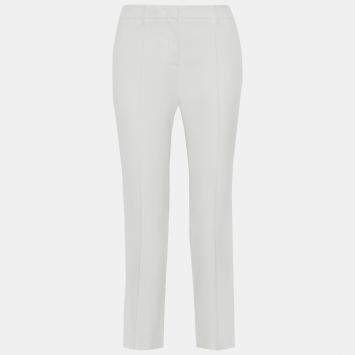 Pre Owned Roberto Cavalli White Viscose Trousers Size 46