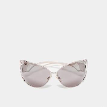 Pre Owned Roberto Cavalli Light Pink Zircone 464S Oversized Sunglasses