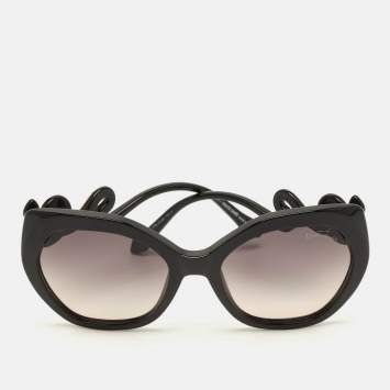مملوكة مسبقًا Roberto Cavalli Black Gradient Chianciano 1047 Butterfly Sunglasses