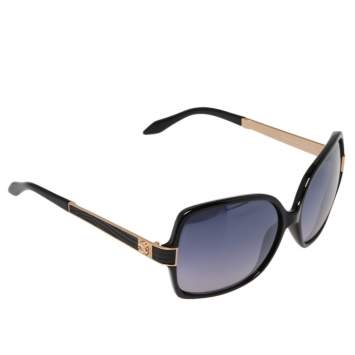 Pre Owned Roberto Cavalli Black/Grey Gradient Albizia 648S Oversize Square Sunglasses