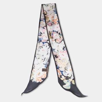 Pre Owned Roberto Cavalli Multicolor Floral Print Silk Bandeau