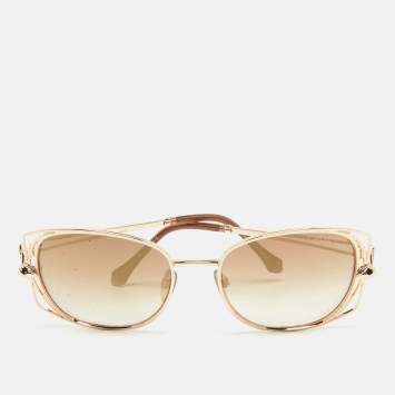 Pre Owned Roberto Cavalli Brown Gradient Casentino 1031 Saquare Sunglasses
