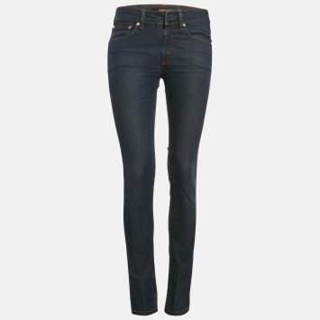 Pre Owned Roberto Cavalli Blue Denim Skinny Jeans S Waist 28"