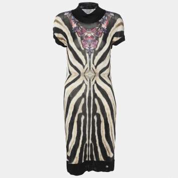 Roberto Cavalli Multicolor Printed Jersey Dress L