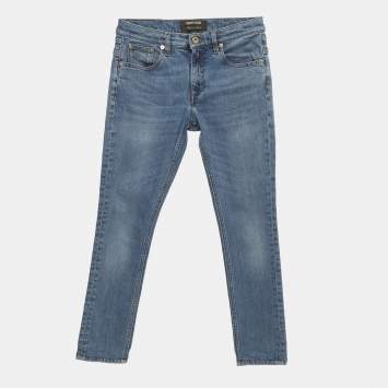 Pre Owned Roberto Cavalli Blue Denim Skinny Jeans S Waist 25"