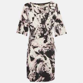 مملوكة مسبقًا Roberto Cavalli Multicolor Printed Jersey Midi Dress L