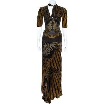 Pre Owned Roberto Cavalli Multicolor Prink Top and Skirt Set S