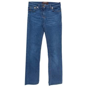 Pre Owned Roberto Cavalli Indigo Denim Straight Fit Jeans S