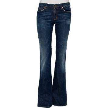 Pre Owned Roberto Cavalli Blue Faded Effect Denim Jeans S