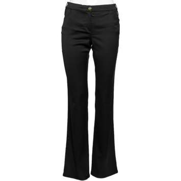 Pre Owned Roberto Cavalli Black Stretch Wool Pants M