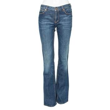 Pre Owned Roberto Cavalli Blue Denim Straight Fit Jeans M