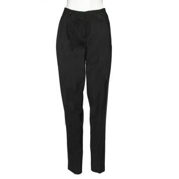 Pre Owned Roberto Cavalli Black Wool Tailored Trousers M 