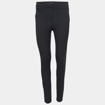 Pre Owned Roberto Cavalli Black Stretch Gabardine Slim Fit Trousers M