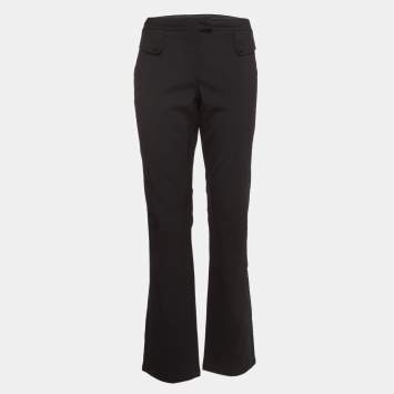 Pre Owned Roberto Cavalli Black Wool Trousers M