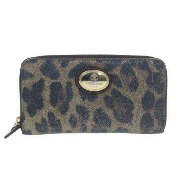 Pre Owned Roberto Cavalli Leopard Print Wallet