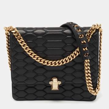 Pre Owned Roberto Cavalli Black Quilted Leather Hera Shoulder Bag