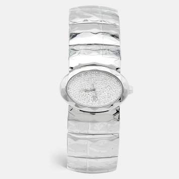Pre Owned Roberto Cavalli Silver Stainless Steel R7253133615 Women's Wristwatch 36 mm