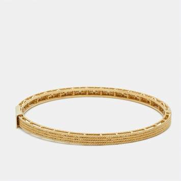 Pre Owned Roberto Coin Symphony Barocco 18K Yellow Gold Bangle Bracelet