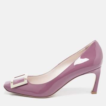 Pre Owned Roger Vivier Pink Patent Leather Belle Vivier Pumps Size 39