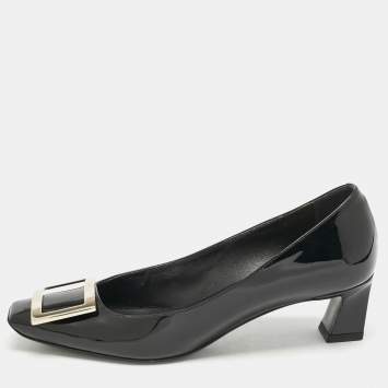 Roger Vivier Black Patent Leather Trompette Pumps Size 38