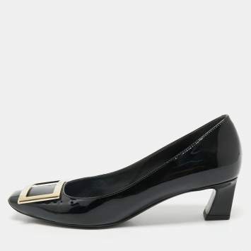 Roger Vivier Black Patent Leather Trompette Pumps Size 37
