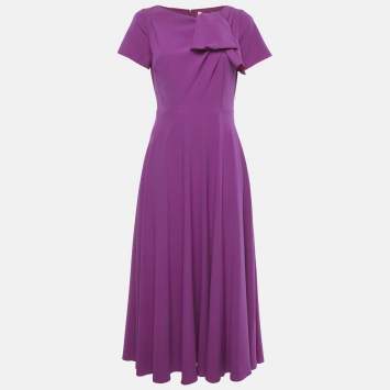 Pre Owned Roksanda Pink Crepe Midi Luna Dress M