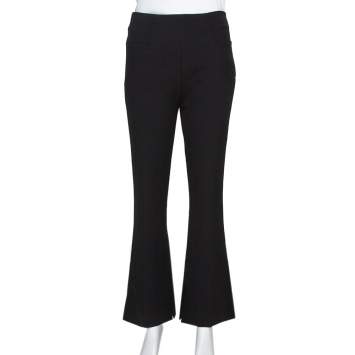 Pre Owned Roland Mouret Black Crepe Goswell Flared Trousers M