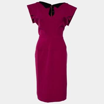 Pre Owned Limited Edition by Roland Mouret Pink Cady Dress L