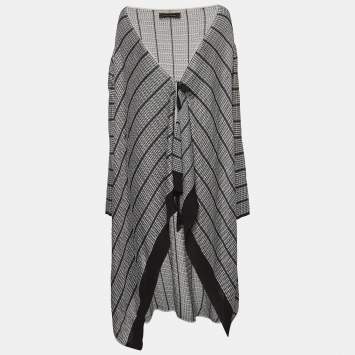 Pre Owned  Roland Mouret Silver & Black Knit Cardigan M