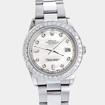 Rolex Custom White 1.62ct Diamonds Stainless Steel Datejust  Automatic Women's Wristwatch 31mm