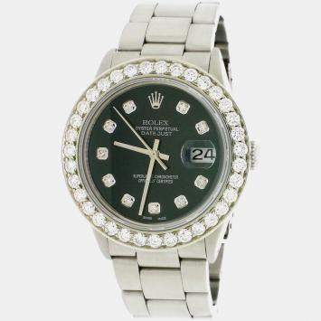 Rolex Customised  3.5CT Diamond Stainless Steel Datejust  Automatic Men's Wristwatch 36mm