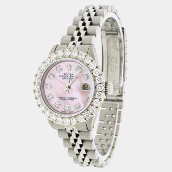 Rolex Customised  1.96CT Diamond Stainless Steel Datejust  Automatic Women's Wristwatch 26mm