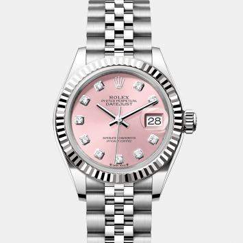 Pre Owned Rolex Datejust 279174-0003 Automatic Pink Diamond Stainless Steel Women’s Wristwatch 28 mm