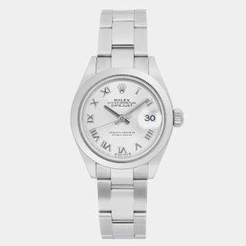 Rolex Silver Stainless Steel Datejust 279160 Automatic Women's Wristwatch 28 mm