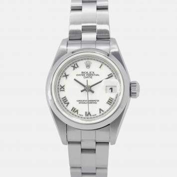 Rolex Oyster Perpetual 79160 Automatic White Stainless Steel Women's Wristwatch 26 mm