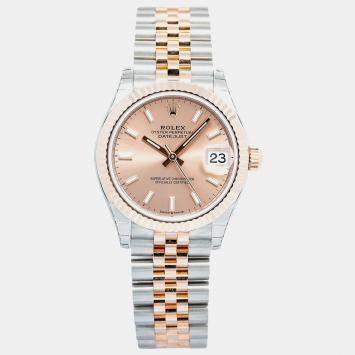 Rolex Datejust 278271 Automatic Pink 18k Rose Gold Diamond Stainless Steel Women's Wristwatch 31 mm