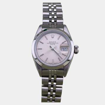 Pre Owned Rolex Datejust 69160 Automatic Silver Stainless Steel Women's Wristwatch 26 mm