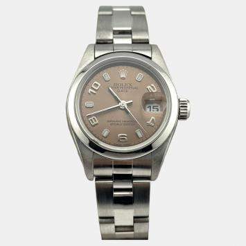 Pre Owned Rolex Datejust 79160 Automatic Pink Salmon Stainless Steel Women's Wristwatch 26mm