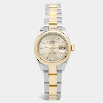 مملوكة مسبقًا ساعة يد نسائية رولكس ديت جست M279163-0002 ذهب أصفر عيار 18 أويسترستيل شامبانيا 28مم