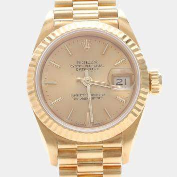 مملوكة مسبقًا Rolex Datejust 69178 Automatic Gold 18K Yellow Gold Women's Wristwatch 26mm