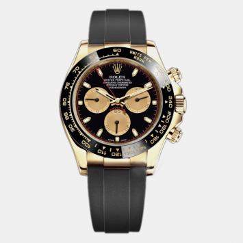 Pre Owned Rolex Cosmograph Daytona 116518LN Automatic Black 18k Yellow Gold Ceramic Women's Wristwatch 40 mm