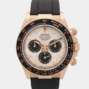 Pre Owned Rolex Cosmograph Daytona 126515ln Silver 18K Rose Gold Automatic Women's Watches 40mm