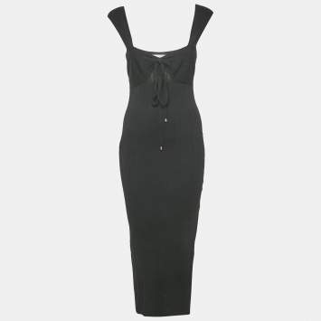Pre Owned Runaway The Label Black Knit Cut-out Maxi Dress S