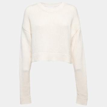 Pre Owned Sablyn Cream Cashmere Knitted Sweater XS