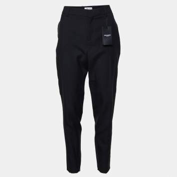 Saint Laurent Paris Black Cotton Trousers L